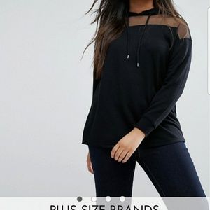 New Look Curve Sheer Mesh Hoodie 14